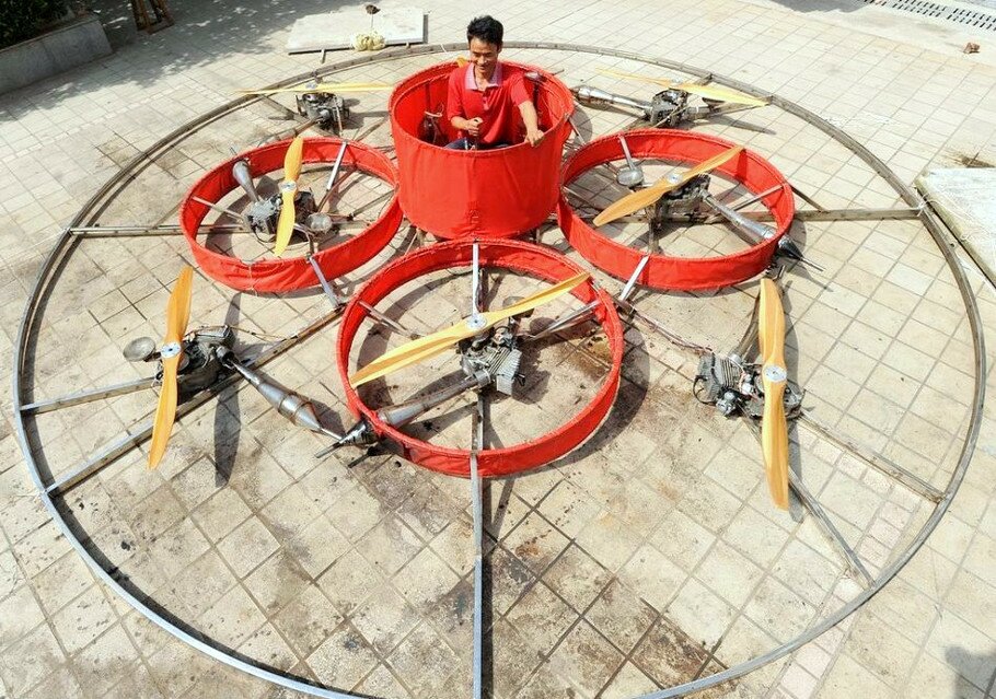 2739595948341705400 Китайский крестьянин построил летающую тарелку