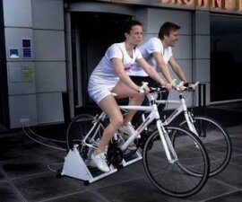  Датский отель предлагает бесплатную еду за езду на энерго-вырабатывающем велосипеде